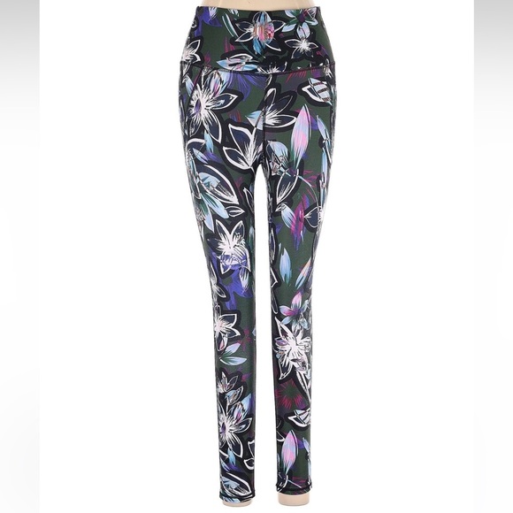 Betsey Johnson Performance Floral Leggings Women’s Size XS Yoga Athletic Sporty - Picture 2 of 6